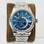 VRF Swiss 9001 Rolex Sky-Dweller DiW Navy Dial Stainless Steel Jubilee Watch with World Timer